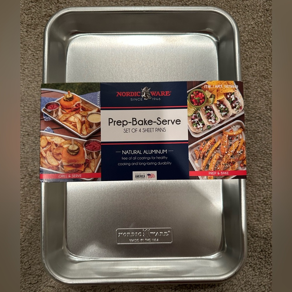 Nordic ware aluminum naturals 1/6th sheet pans 4 pack